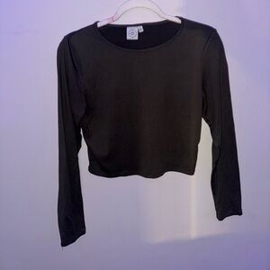 Live in the moment, olive green long sleeve top, size small